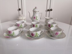 Herendi Őszirózsás aranyszélű Kávéskészlet