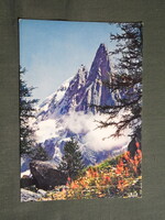 Képeslap,Franciaország,Chamonix,Mont Blanc hegy látkép,részlet,1969-