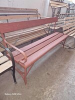 Antik mávos pad régi máv várópad kovácsoltvas pad kovácsolt szegecselt antik pad