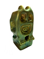 Zsolnay eozin pajzspecsétes bagoly