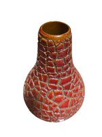 Zsolnay, repesztett mázú váza , pajzspecsétes