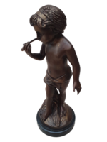 A. Moreau szignós hegedűművész Art Deco szobor figura bronz szobor