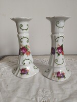 Kézi festésű porcelán gyertyatartó paros