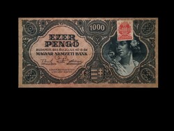 1000 PENGŐ - 1945 - DÉZSMABÉLYEGGEL -Pirosabb változat