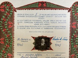 3 tétel!! SZT MARGIT NEVELŐINTÉZET 1939-1940 | SZENT ISTVÁN EMLÉKÉV 1939