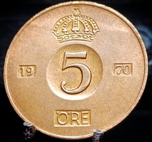 Svédország 5 öre, 1970 A15F3V
