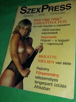 1988. június SZEXPRESS erotikus férfimagazin művészi aktfotókkal a képek szerint