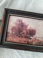 Mészöly Géza -Balatoni halásztanya  / miniatűr litográfiai nyomat