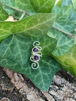 Ametiszt fülgyűrű