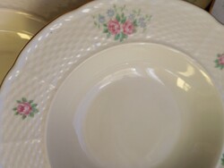Thun rózsás leveses cseh tányér