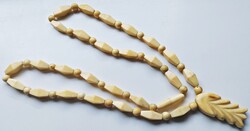 Antik ritka csont, agyar nyaklánc elefánt