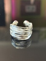 Art-deco Stílusú, egyedi, tömör ezüst gyűrű