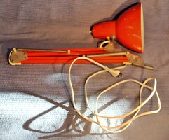 Régi narancssárga műhely lámpa csuklós