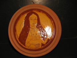 Terracotta fali Madonna plakett