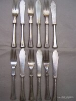 Hat személyes halas evőeszköz készlet