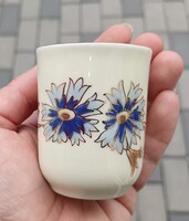 Zsolnay búzavirág mintás pálinkás-likőrös pohár