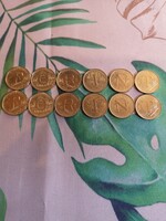 2 sor :5 Forint SOR F - O - R - I - N - T felirattal 2021 UNC / 75 éves a forint, egyben