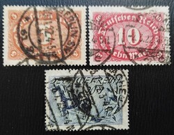 Dr174-6p / Deutsches Reich 1921 Forgalmi (új címletek) bélyegsor pecsételt