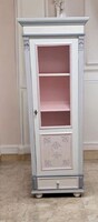 Ónémet könyves keskeny  tálaló polcos szekrény