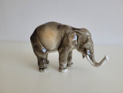 Régi retro cseh Royal Dux porcelán elefánt szobor
