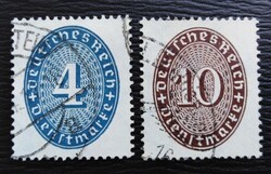 Drd130-1p / Deutsches Reich 1933 Postaszolgálat bélyegsor pecsételt