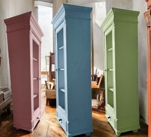 Ónémet szekrény, könyves keskeny  tálaló polcos