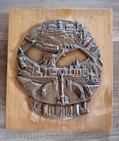 Olcsai Kiss Zoltán bronz falidísz Budapest