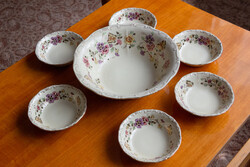 Zsolnay pillangó mintás kompótos készlet