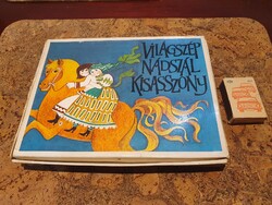 Retro hiánytalan világszép nádszál kisasszony puzzle kirakó szocreál fejlesztő társasjáték b6