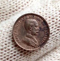 Ferenc József (1848-1916) Vitézségi Érem Kitüntetés Miniatűr Mini. I. Vh, Világháború