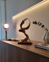 Modern absztrakt táncos szobor, Art Deco stílusú dísztárgy