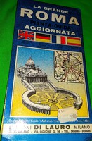 Retro Olaszország RÓMA nagy városi turista térkép kihajtva 123 X 92 cm képek szerint