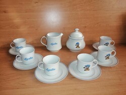 Alföldi Hódmezővásárhelyi Apollo cipőipari szövetkezet logós feliratos kávés szett