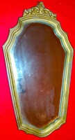 Antik 19.sz. fali pártás - koronás barokk pipere tükör 54 X 32 cm a képek szerint