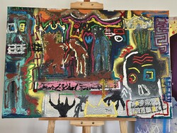 Jean-Michel Basquiat nagy méretű festmény