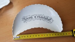 Antik porcelán csontos tányér, kérem a csontokat