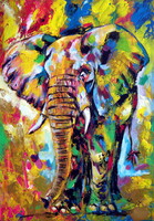 Majestic elephant - acrylic painting / Fenséges elefánt - akril festmény