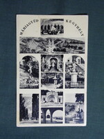 Képeslap,Máriagyűd,mozaik,kegytemplom,oltár,kereszt,Monostory,Sze. Ferenc-rend kiadás,1939-