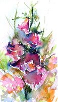 Spring flowers -  watercolor painting - Tavaszi virágok-  akvarell festmény