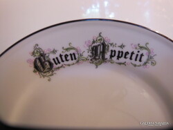 TÁNYÉR - 6 db ! - ALKUKÉPES " GUTEN APPETIT "  - PORCELÁN - BAVARIA  KRONESTER - 20  cm - NEM KOPOTT