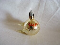 RÉGI ÜVEG KARÁCSONYFADÍSZ - "SZOVJET SZPUTNYIK"!