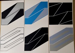 FK/560. – Munkácsy-díjas Trombitás Tamás – 6 db-os szitanyomat gyűjtői mappa – 1979.