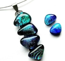 Kék kavicsok NEMESACÉL ékszerszett