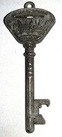 Vintage Memorial Metal Keychain - PRAGUE - THE CITY'S KEY, 9 cm, as shown in pictures