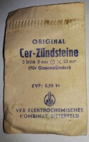 Vintage WEST GERMANY-  BITTERFELD - 3 darab tűzkő bontatlan eredeti csomagolásával a képek szerint