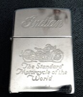 Gyönyörű NIKKELEZETT fém - EREDETI ZIPPO USA - INDIÁN MOTOROS -öngyújtó a képek szerint