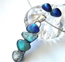 Kék kavicsok  NEMESACÉL ékszerszett