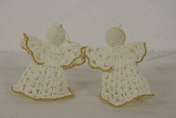 Horgolt fenyődísz, angyalka 2 db A369