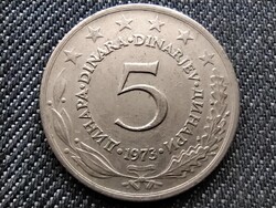 Jugoszlávia 5 Dínár 1973
