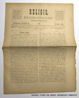 1882 november 25  /  RELIGIO.  /  Újság - Magyar /   Ssz.:  29236